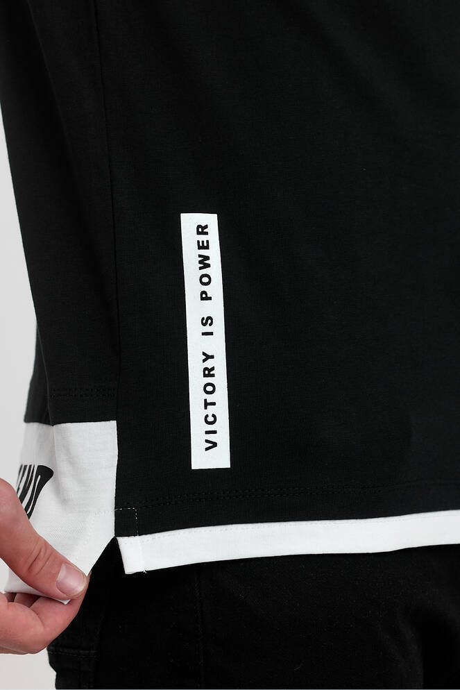 Slazenger VISITOR Erkek T-Shirt Siyah