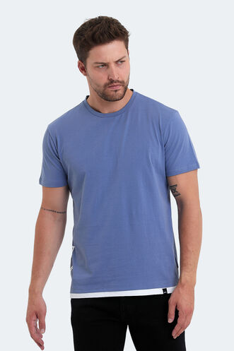 Slazenger VISITOR Men's T-Shirt Blue - Thumbnail