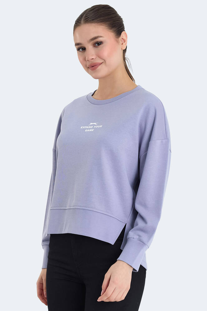Slazenger VITAL OVERSIZE Kadın Sweatshirt Lila