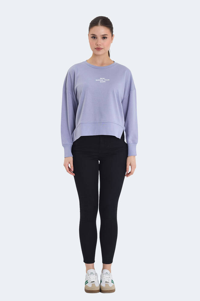 Slazenger VITAL OVERSIZE Kadın Sweatshirt Lila