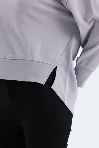 Slazenger VITAL OVERSIZE Women's Sweatshirt Lilac - Thumbnail