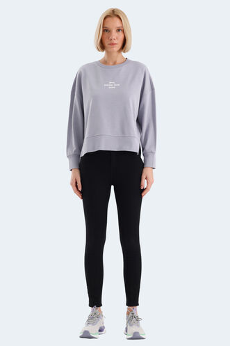 Slazenger VITAL OVERSIZE Women's Sweatshirt Lilac - Thumbnail