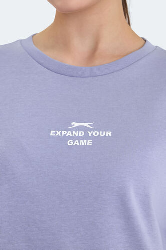 Slazenger VITAL OVERSIZE Women's Sweatshirt Lilac - Thumbnail