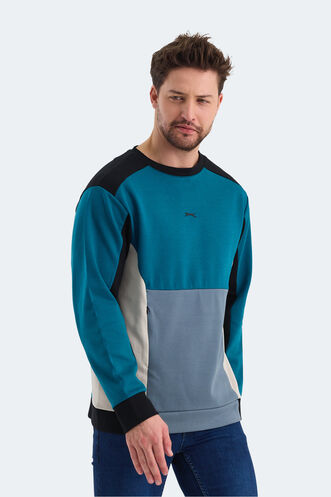 Slazenger VITALI Erkek Sweatshirt Petrol - Thumbnail
