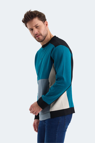 Slazenger VITALI Erkek Sweatshirt Petrol - Thumbnail