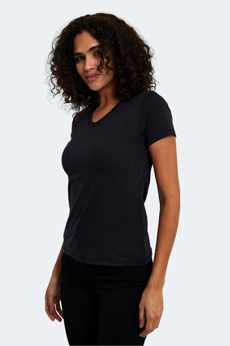 Slazenger VIVEK Kadın Tişört Petrol Mavi - Thumbnail