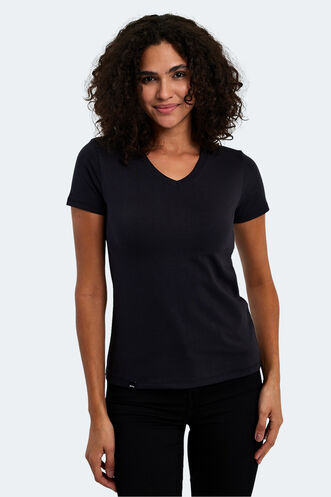 Slazenger VIVEK Kadın Tişört Petrol Mavi - Thumbnail