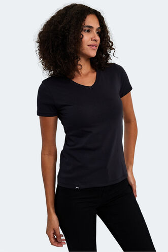 Slazenger VIVEK Kadın Tişört Petrol Mavi - Thumbnail