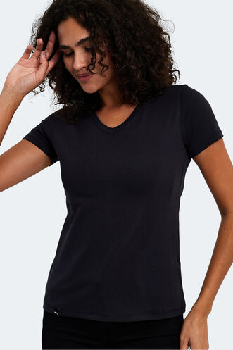 Slazenger VIVEK Kadın Tişört Petrol Mavi - Thumbnail