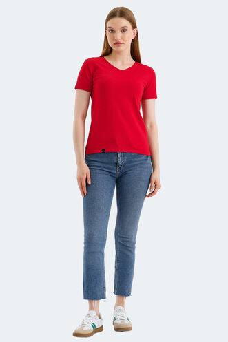 Slazenger VIVEK Women's T-Shirt Red - Thumbnail