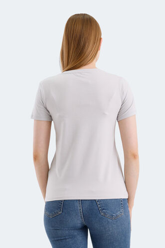 Slazenger VIVEK Women's T-Shirt Stone Gray - Thumbnail
