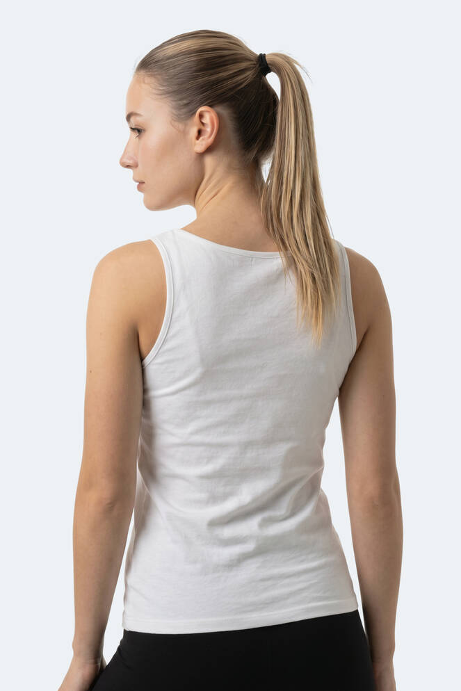 Slazenger VLADLEN Kadın Slim Fıt Kolsuz Beyaz Atlet