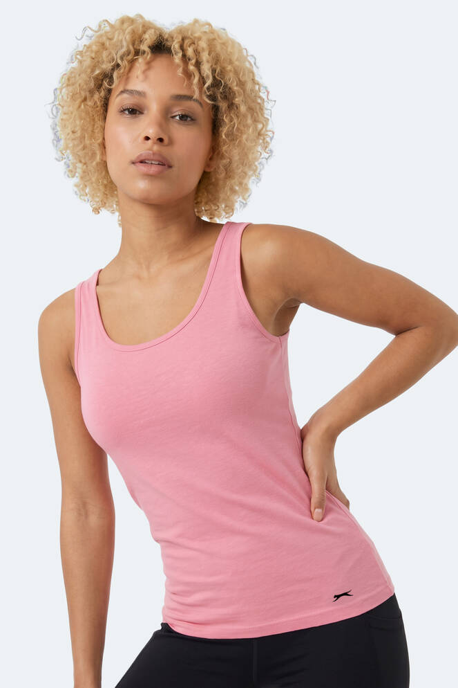 Slazenger VLADLEN Kadın Slim Fıt Kolsuz Gül Atlet