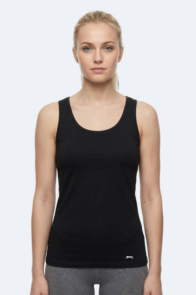 Slazenger VLADLEN Kadın Slim Fıt Kolsuz Siyah Atlet