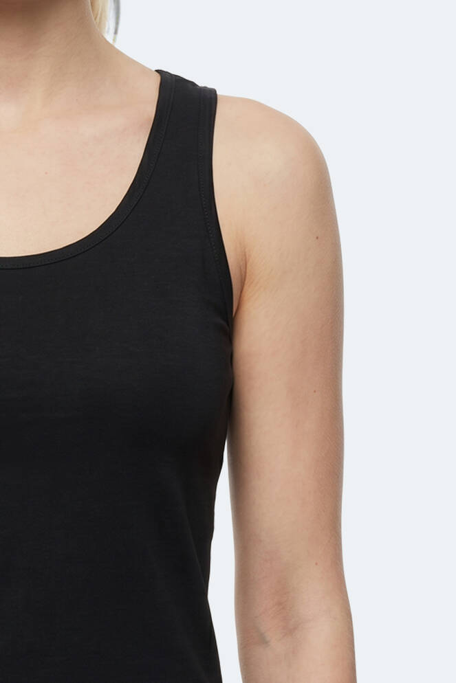 Slazenger VLADLEN Kadın Slim Fıt Kolsuz Siyah Atlet
