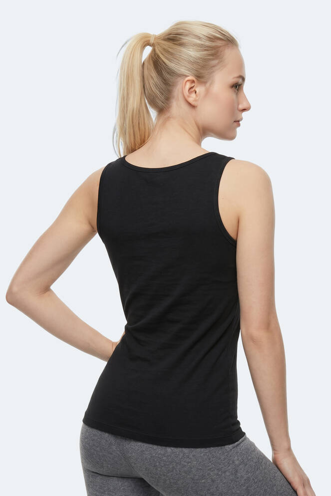 Slazenger VLADLEN Kadın Slim Fıt Kolsuz Siyah Atlet