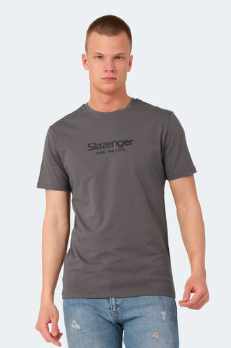 Slazenger VOITTO Erkek T-Shirt Koyu Gri - Thumbnail