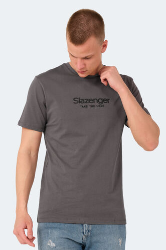 Slazenger VOITTO Erkek T-Shirt Koyu Gri - Thumbnail