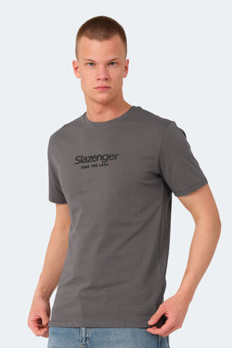 Slazenger VOITTO Erkek T-Shirt Koyu Gri - Thumbnail
