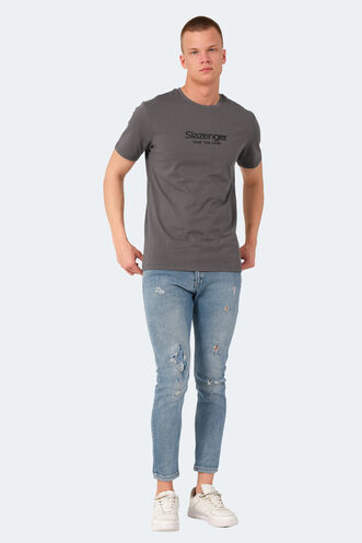 Slazenger VOITTO Erkek T-Shirt Koyu Gri - Thumbnail