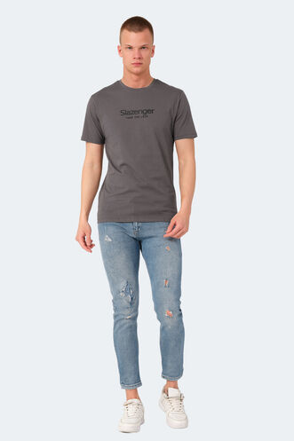 Slazenger VOITTO Erkek T-Shirt Koyu Gri - Thumbnail