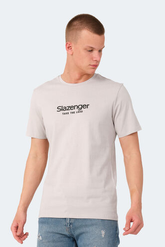 Slazenger VOITTO Erkek T-Shirt Taş Gri - Thumbnail