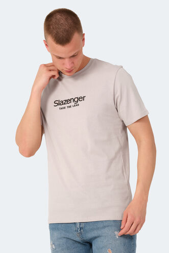 Slazenger VOITTO Erkek T-Shirt Taş Gri - Thumbnail
