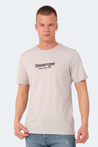 Slazenger VOITTO Erkek T-Shirt Taş Gri - Thumbnail