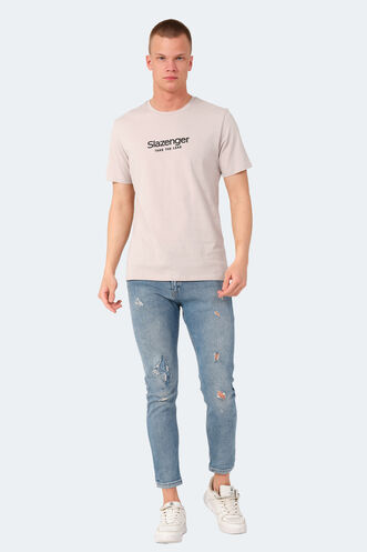 Slazenger VOITTO Erkek T-Shirt Taş Gri - Thumbnail