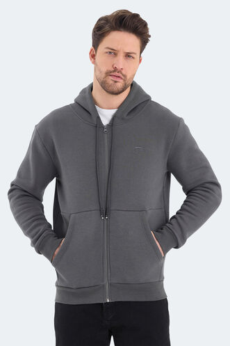 Slazenger VONDA Erkek Sweatshirt Koyu Gri - Thumbnail