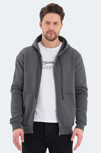Slazenger VONDA Erkek Sweatshirt Koyu Gri - Thumbnail
