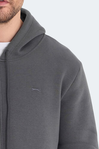 Slazenger VONDA Erkek Sweatshirt Koyu Gri - Thumbnail