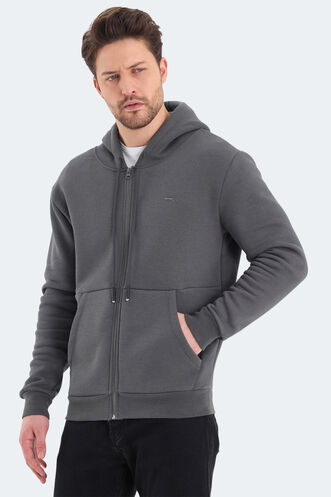 Slazenger VONDA Erkek Sweatshirt Koyu Gri - Thumbnail