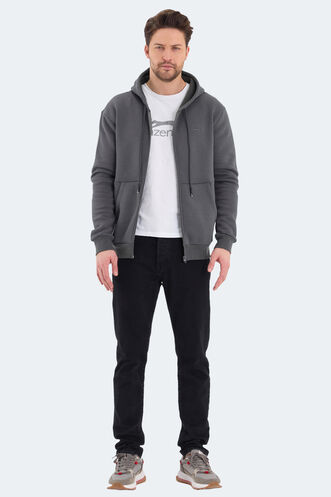 Slazenger VONDA Erkek Sweatshirt Koyu Gri - Thumbnail