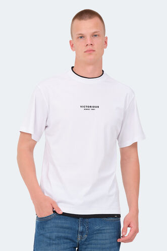 Slazenger - Slazenger VRENI Erkek T-Shirt Beyaz