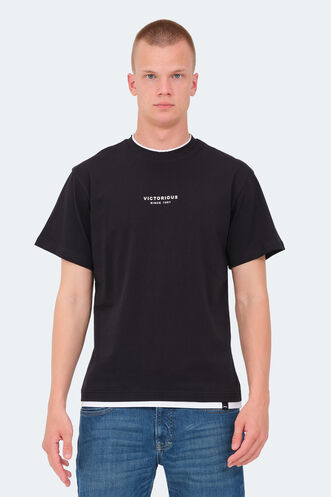 Slazenger VRENI Erkek T-Shirt Siyah - Thumbnail