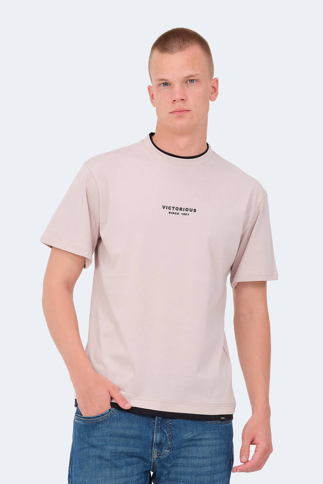 Slazenger VRENI Erkek T-Shirt Taş Gri