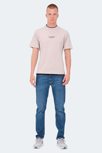 Slazenger VRENI Erkek T-Shirt Taş Gri - Thumbnail