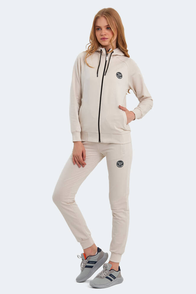 Slazenger YOUNGER Women's Tracksuit Set Beige