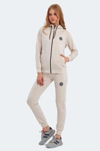 Slazenger YOUNGER Women's Tracksuit Set Beige - Thumbnail