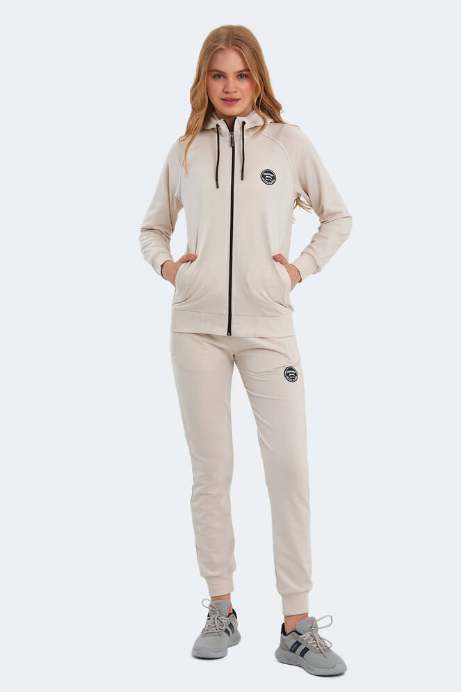 Slazenger YOUNGER Women's Tracksuit Set Beige