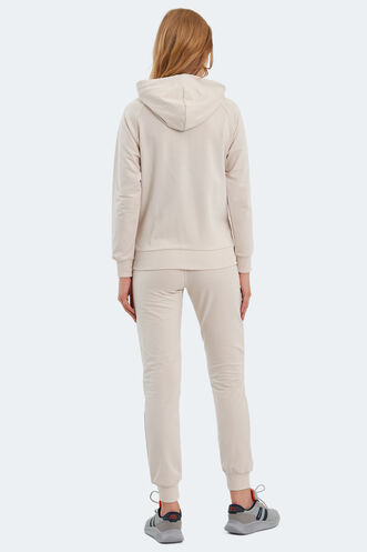 Slazenger YOUNGER Women's Tracksuit Set Beige - Thumbnail