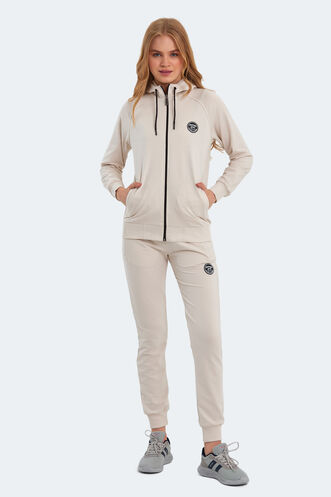 Slazenger YOUNGER Women's Tracksuit Set Beige - Thumbnail