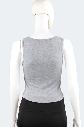 Slazenger YURA Kadın Fitness T-Shirt Gri - Thumbnail