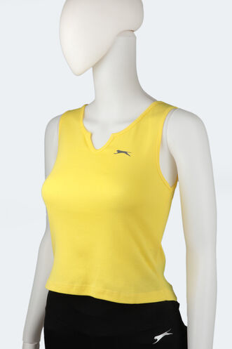Slazenger YURA Kadın Fitness T-Shirt Sarı - Thumbnail