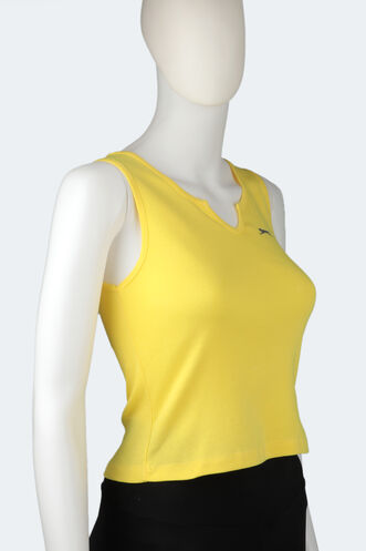 Slazenger YURA Kadın Fitness T-Shirt Sarı - Thumbnail