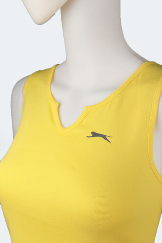 Slazenger YURA Kadın Fitness T-Shirt Sarı - Thumbnail