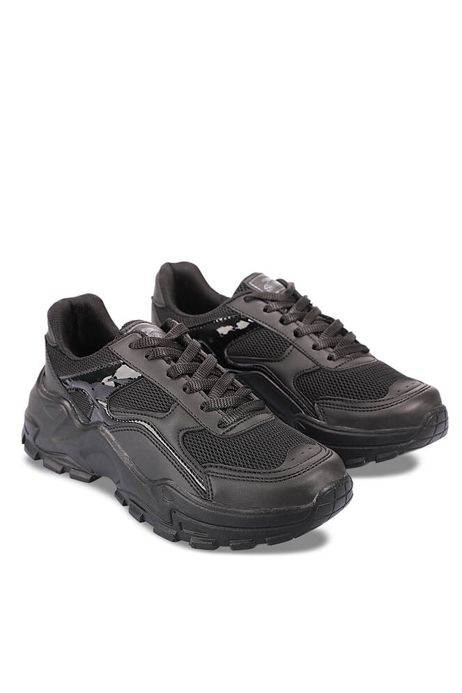 Slazenger ZAK Sneaker Kadın Ayakkabı Siyah Rugan