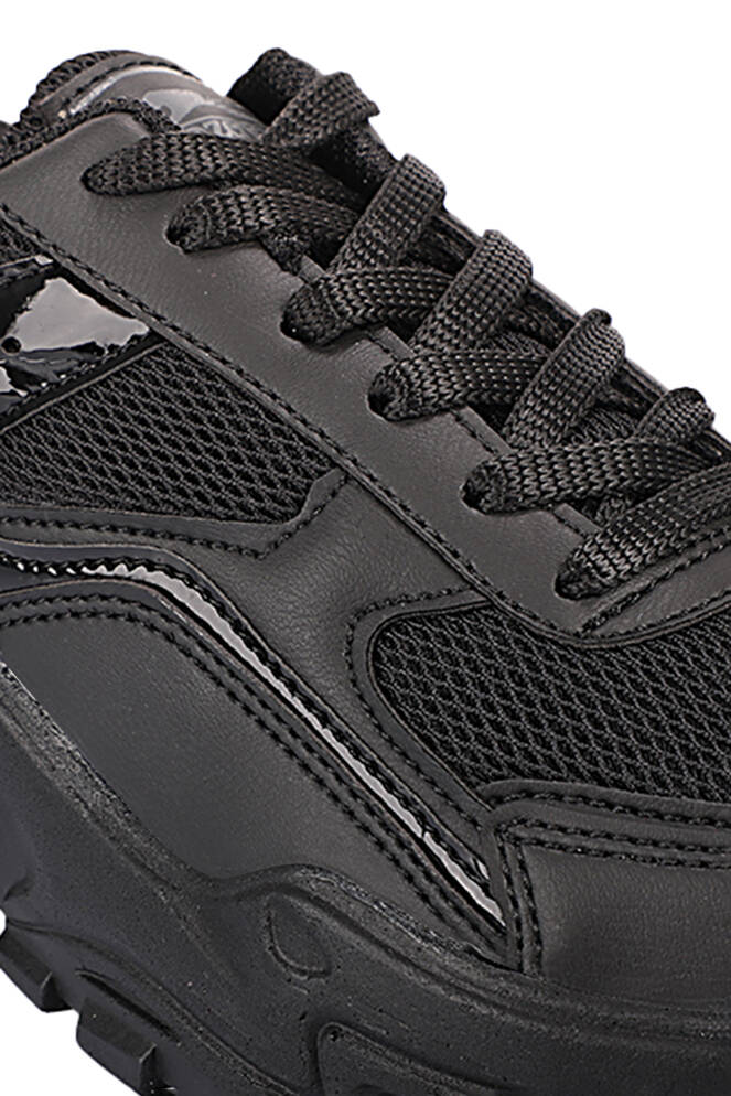 Slazenger ZAK Sneaker Kadın Ayakkabı Siyah Rugan