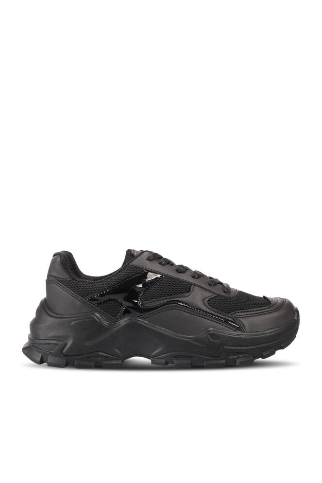 Slazenger ZAK Sneaker Kadın Ayakkabı Siyah Rugan
